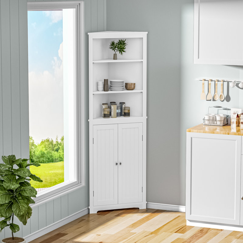 Latitude Run® Holmberg Freestanding Bathroom Corner Storage